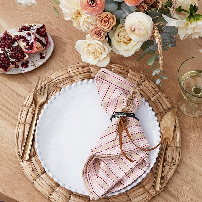 wonlex Elegant Modern Napkin Ring Buckles Set of 12 Cute Brushed Napkin Rings - Image 3