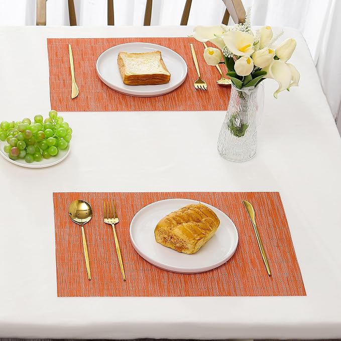 Leetaltree Orange Placemats Set of 6 - Image 7
