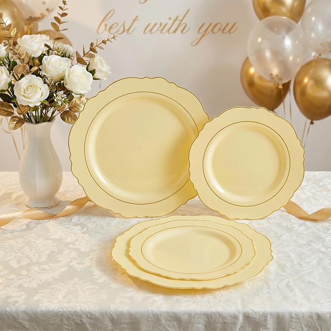 350PCS Yellow Plates - Image 6