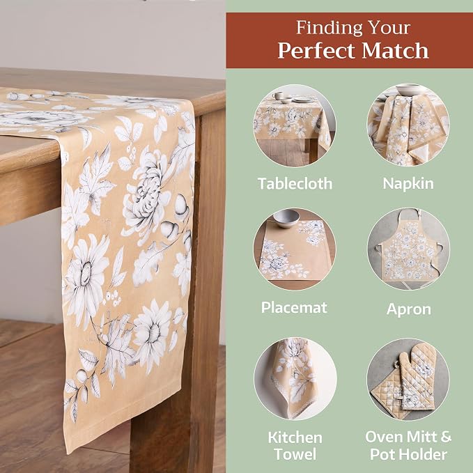 Maison d' Hermine Table Runner 100% Cotton 14.50" x 72" | Table Runners 72 - Image 5