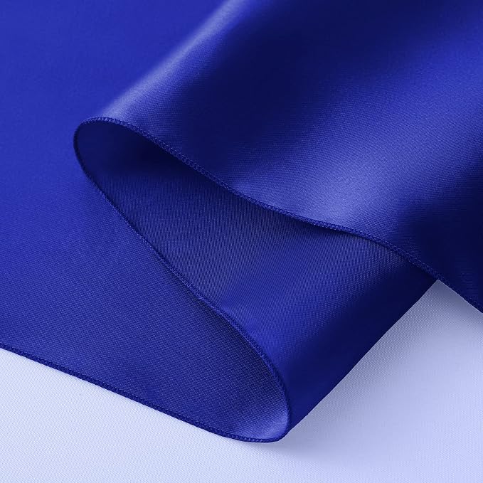 Horbaunal 24 Pack Royal Blue Satin Table Runner 12 x 108 Inch | Smooth Table - Image 7