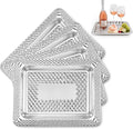 4 Pack Silver Serving Trays Set, Serving Trays by Unknown