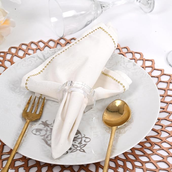 Acrylic Napkin Rings, crystal-clear style, dinner parties & everyday use - Image 2
