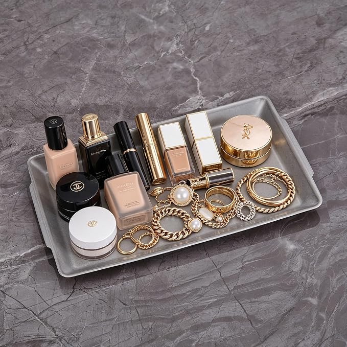 15.8" x 9.5" Large Serving Trays Vintage Style Stainless Steel Heavy-Duty Large - Image 9