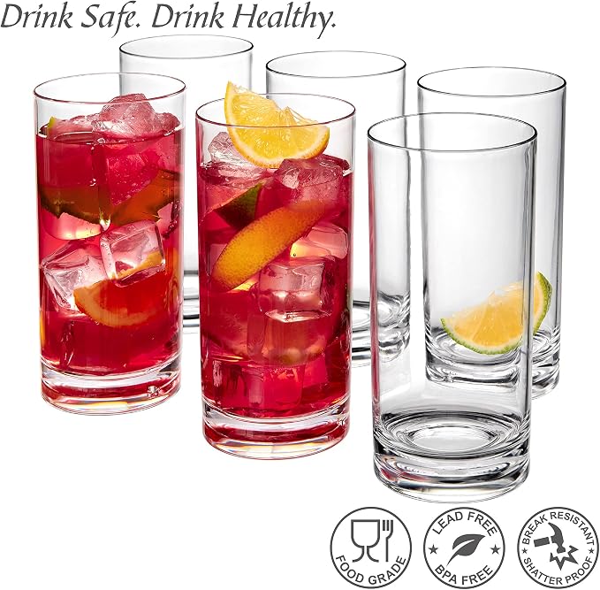 Amazing Abby - Probity - 16-Ounce Plastic Tumblers, Drinking Glasses, Reusable - Image 3