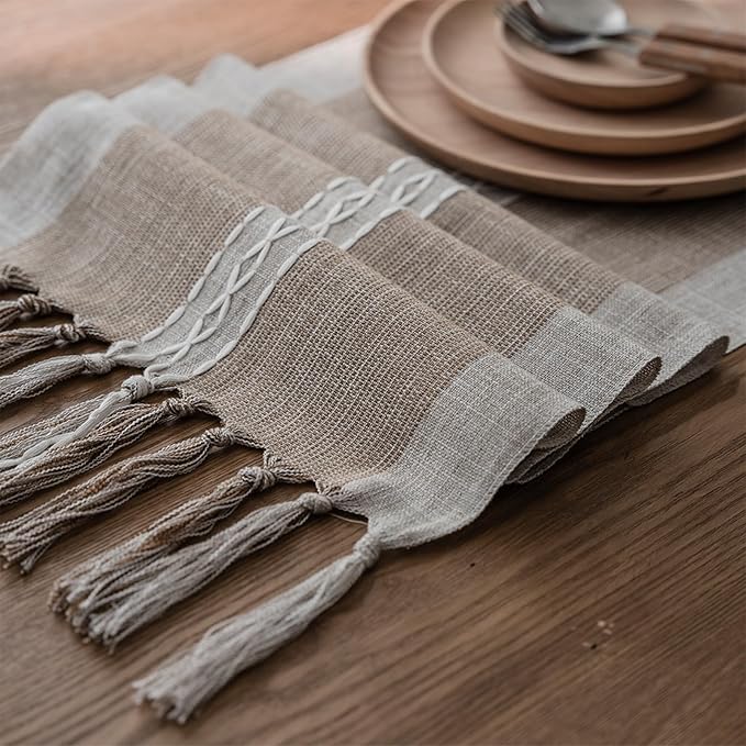 Farmhouse Table Runner Summer Decor, House Warming Gifts New Home, Embroidered by Niviy