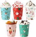 Fit Meal Prep 50 Pack 12 oz Christmas Disposable Coffee Cups, Premium Christmas by FMPBRANDS