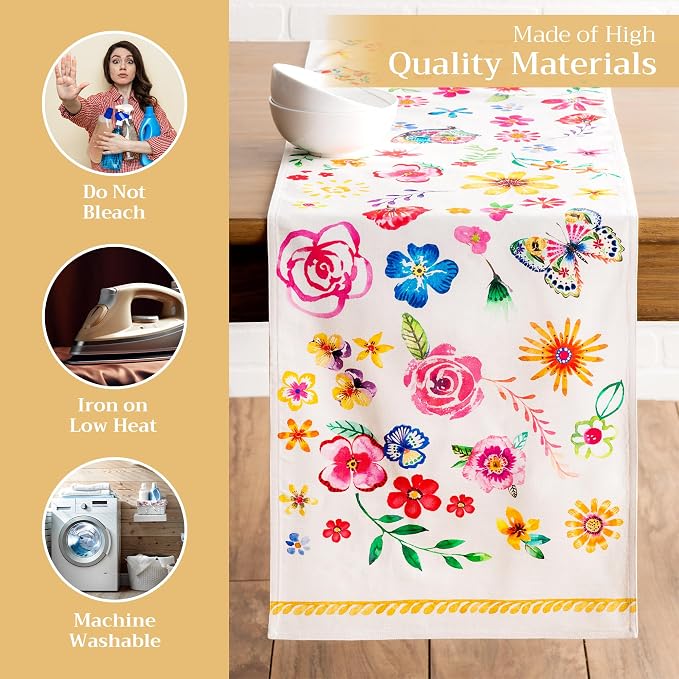 Maison d' Hermine Table Runner 100% Cotton 14.50" x 108" | Table Runners 108 - Image 3
