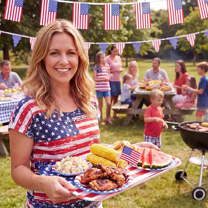 4 Pieces Patriotic Serving Trays - Image 5