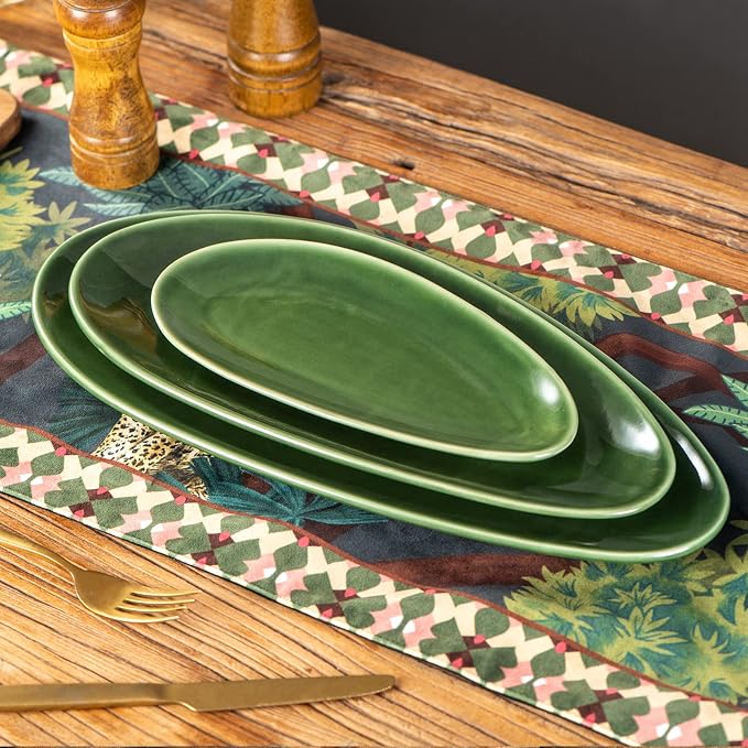 vicrays Large Oval Serving Platters, Stackable Serving Trays Serving Plates - Image 5