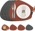 Faux Leather Placemats Set of 4, Dual Sided by Chitomars