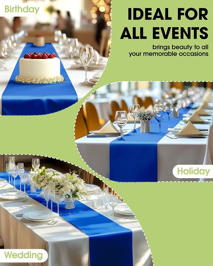 Pureegg Navy Blue Plastic Table Runners - Image 6