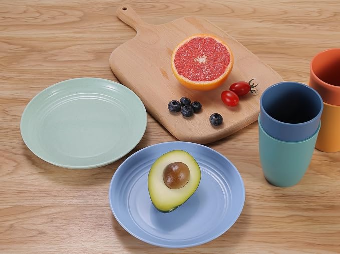 7 Inches Small Unbreakable Wheat Straw Plates - Image 5