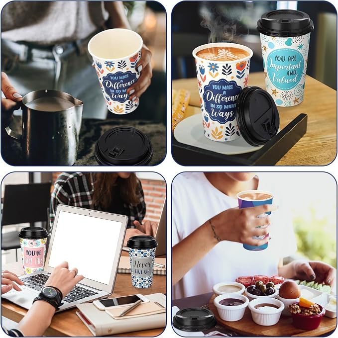 100 Pack 16 oz Disposable Coffee Cups - Image 5