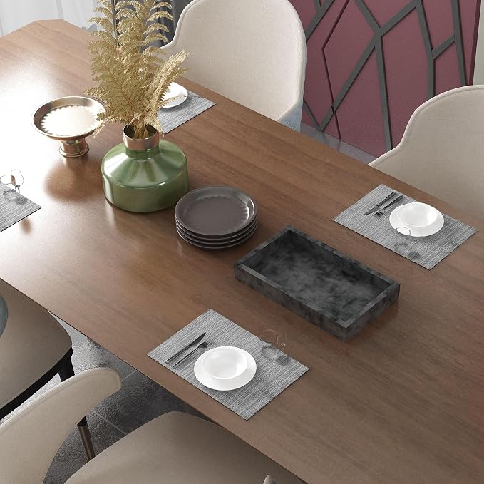 Placemats Set of 4 Washable Indoor | Outdoor Vinyl Place Mats - Image 6