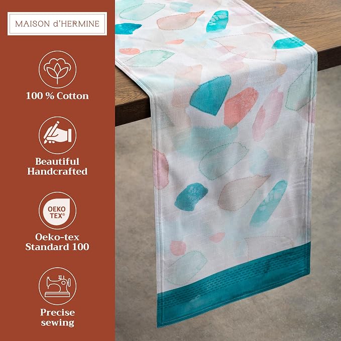 Maison d' Hermine Table Runner 100% Cotton 14.50" x 72" | Table Runners 72 - Image 2