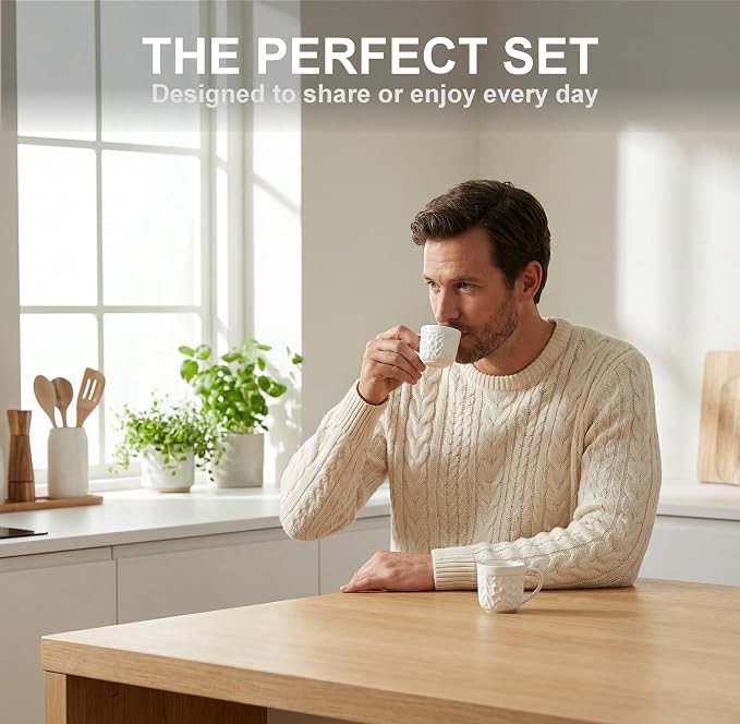25DOL Small 3.3 Oz Ceramic Espresso Cups Set of 2 - Image 6