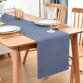 Faux Linen Table Runner Water Resistant 13 x 48 in, Coffee Table Runner by Nacuci