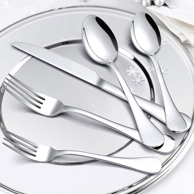 LIANYU 60-Piece 18/10 Stainless Steel Flatware Service - Image 6