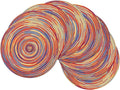 SHACOS Round Braided Placemats Set of 8 Washable 15 inch Round Table Mats by SHACOS