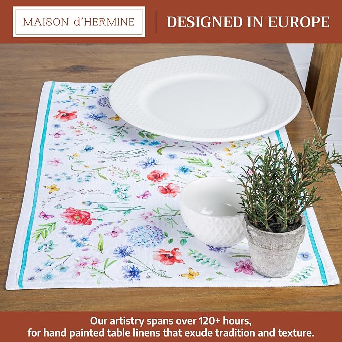 Maison d' Hermine Placemats Set of 4 Reusable 100% Cotton | Cloth Place Mats - Image 2
