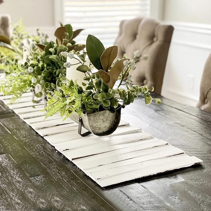 Wooden Table Runner, Natural Durable Wood Table Runner, 25 x 12 Inches by MFXIP
