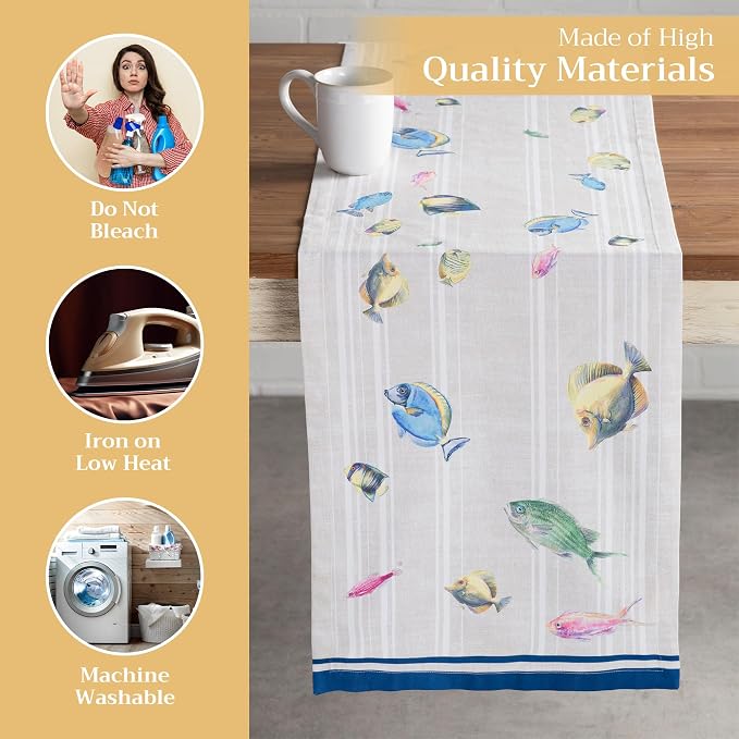 Maison d' Hermine Table Runner 100% Cotton 14.50" x 108" | Table Runners 108 - Image 3