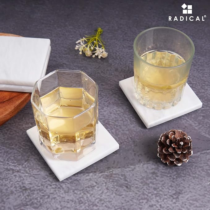 Radicaln Square Marble Coasters Set of 6 - Image 4