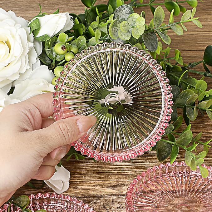 JUXYES Set of 5 Heat-Resistant Clear Glass Coaster - Image 3