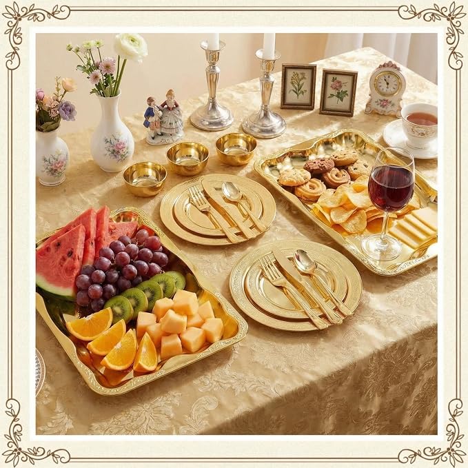 FoldTier 4 Pack Serving Trays Set - Image 5