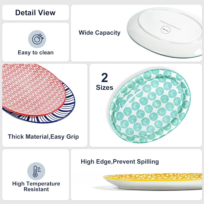 Selamica Serving Platter, 14 Inch Large Serving Dishes - Image 4