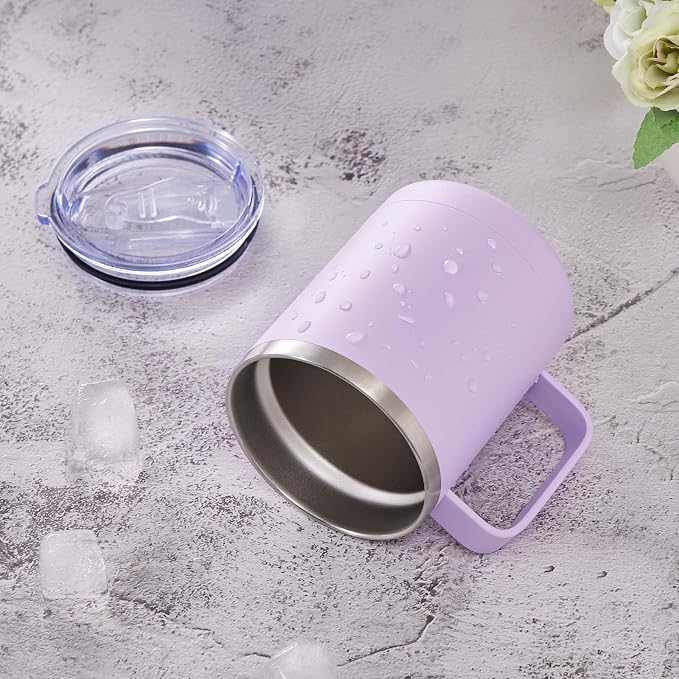 MEWAY 12oz Coffee Mug With Handle 2 Pack Bulk, Stainless Steel Insulated Travel - Image 7