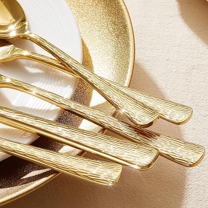 65 Piece Gold Silverware Set - Image 5