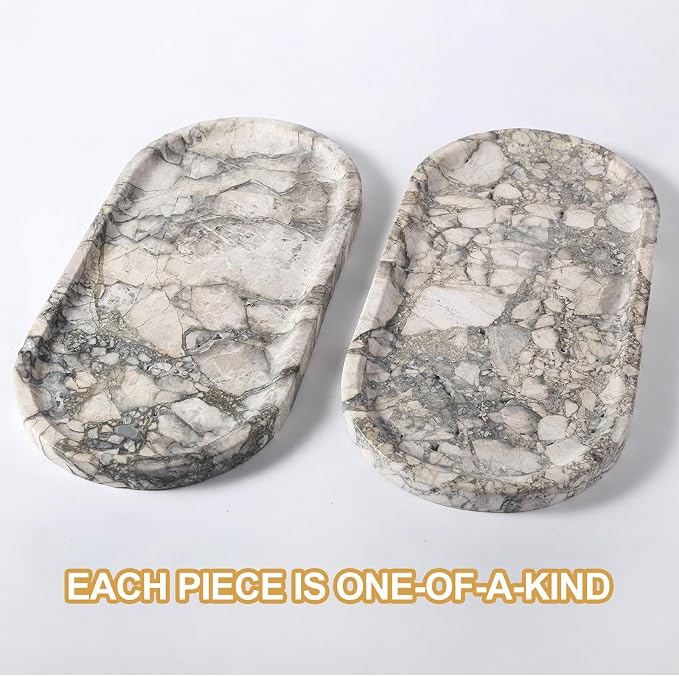 Turkish Natural Travertine Tray, Catchall Tray - Image 3