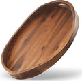 TIDITA Acacia Oval Wooden Serving Tray by TIDITA