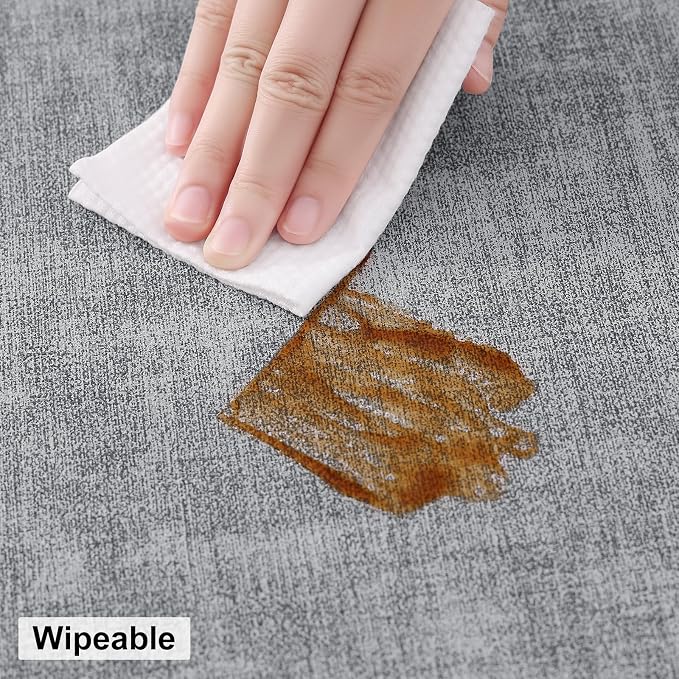 Round Faux Leather Placemat and Coaster 6 Packs, Washable Heat Resistant Dining - Image 5