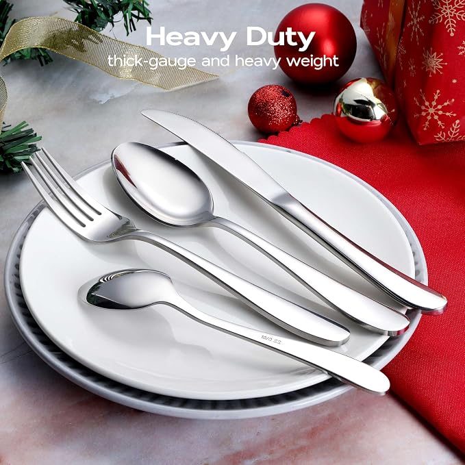 Onader 65 Piece Heavy Duty Silverware Set - Image 4