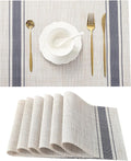 Leetaltree Khaki-Blue Placemats, Heat Resistant Non-Slip Place mats by Leetaltree-ArtatEveryTable