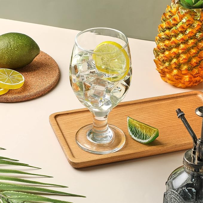 Patelai Set of 6 Water Goblet, 13.5 oz Clear Drinking Glasses Bulk Dishwasher - Image 4