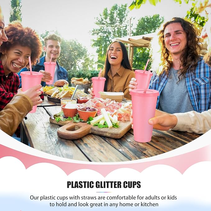 Uiifan 6 Pcs 24 oz Reusable Tumbler - Image 4