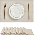 Leetaltree Beige White Placemats Set of 8 by Leetaltree-ArtatEveryTable