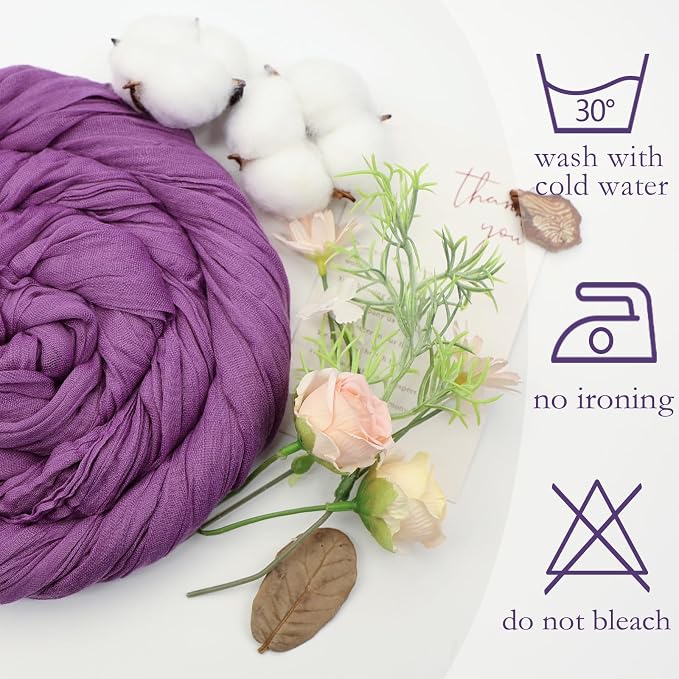 12 Pack Purple Cheesecloth Table Runner 35 x 120 Inch | Boho Gauze Cheese Cloth - Image 5