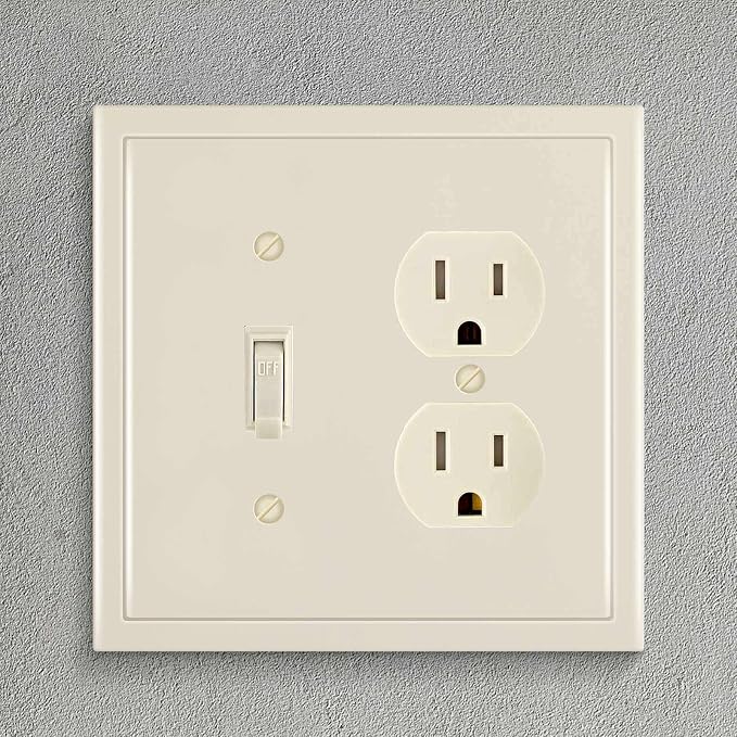 Modern Edge Decorative Wall Plate Switch Plate Outlet Cover, Durable Solid Zinc - Image 4