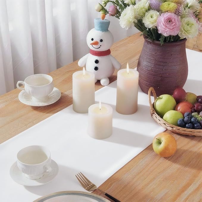 White Table Runner, Waterproof Washable Runners 48 Inches Long | Reusable 12x48 - Image 6