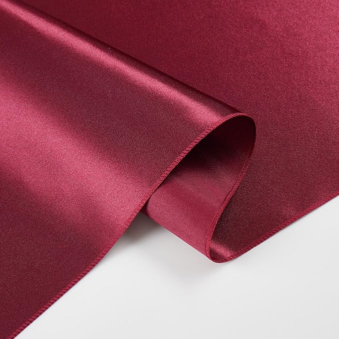 Burgundy Satin Table Runner, 12x108 Inches, 12 Pack | Premium Satin, Smooth - Image 5