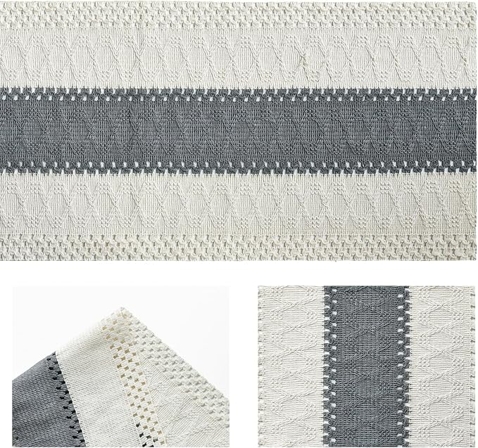 Artoid Mode Dark Grey Farmhouse Rustic Table Runner 12x48 Inch | Seasonal - Image 6