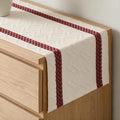 Artoid Mode Red Stripe Woven Rustic Table Runner 12x108 Inch | Holiday Kitchen by ArtoidMode