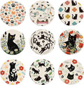 Cotton Woven Coaster Set of 9, 4.3In Fabric Coasters by GLASSWINDS