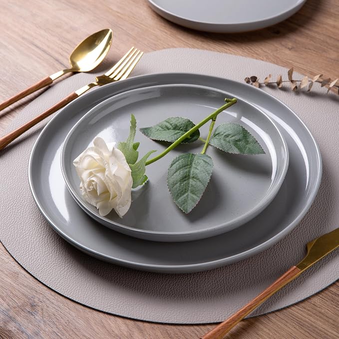 AmorArc Dinnerware Sets for 4, 12 Pieces Ceramic Plates and Bowls Set | Scratch - Image 2