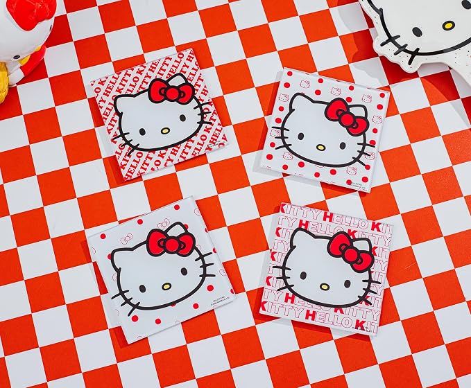 Sanrio Hello Kitty Red Bow Glass Coasters - Image 9
